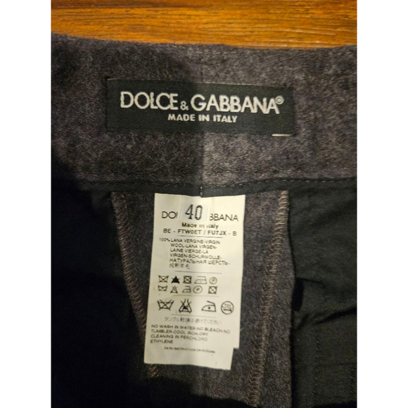 Dolce & Gabbana Women's Grey 100% Virgin Wool Shorts Size EU40 (US 10) - Picture 2 of 14